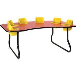  Six Seater Kidney Shaped Toddler Table