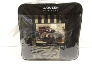 queen new york ravello king comforter set color black retail value $ 