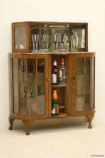Stunning Walnut Cocktail Cabinet / Drinks Bar Dating c1950s   Mirrored 