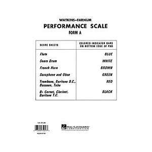  Watkins Farnum Performance Scale   Form A Score Sheets 