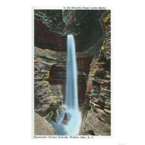 Watkins Glen, New York   View of Spectacular Cavern Cascade Premium 
