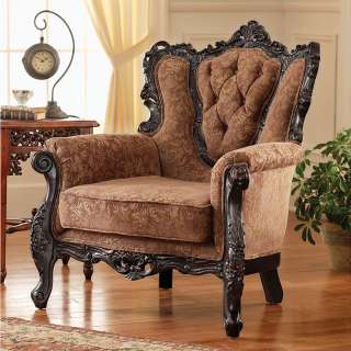 Hand carved Solid Hardwood Antique Replica Grand scale Armchair  