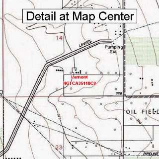   Topographic Quadrangle Map   Lamont, California (Folded/Waterproof