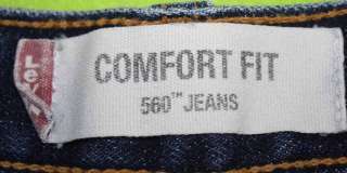   560 Comfort Fit sz 60 x 32 Mens Blue Jeans Denim Pants A73  