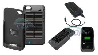   2400mAh External Solar Battery Charger Cover Case iPhone 4 4S #A84