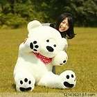 NEW GIANT 63 TEDDY BEAR HUGE SOFT 100% COTTON TOY WHITE B1