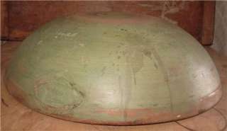 AAFA Large 19th Century Dough Bowl In Old Green Paint  