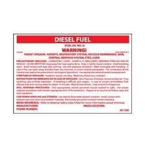 NMC 5x31/4 HAZMAT Container Labels for Diesel Fuel 