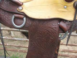 Used Western Saddle All Around Ranch Work Roping Trail Pleasure Made 