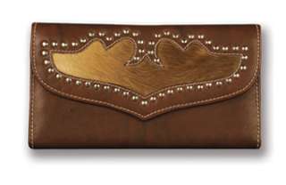 WESTERN TRENDITIONS, LEATHER, WOMENS CHECKBOOK WALLET  