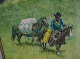 COWBOY AND PACK HORSE PAINTING BY AUSTIN DEUEL  