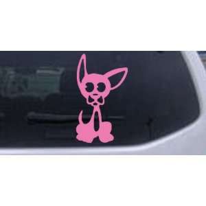 Pink 6in X 11in    Chihuahua Dog Animals Car Window Wall Laptop Decal 