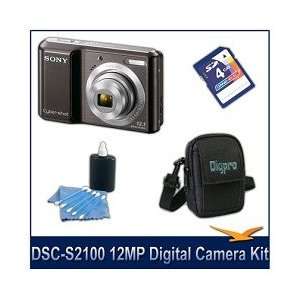  Cyber shot DSC S2100 12MP Black Digital Camera with 3x 