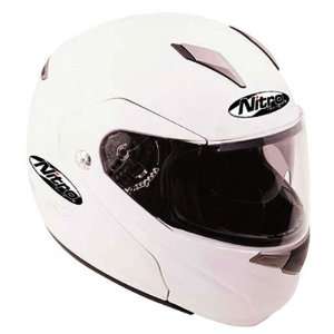  Nitro Modular Pearl White Full Face Helmet   Size  Small 