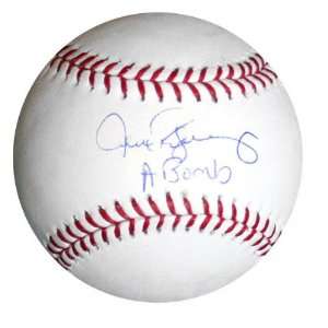Alex Rodriguez Autographed Baseball with A Bomb Inscription  
