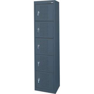 Welded Steel Storage Locker 5 Tier 15 x 18 x 66H Charcoal LF55151866 