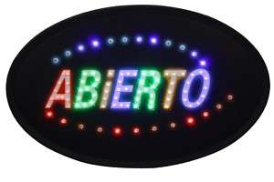 LED NEON BRIGHT MOTION ABIERTO SIGN/133/4×213/4×1IN  