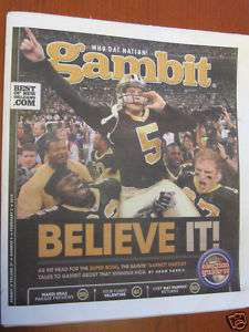 NEW ORLEANS SAINTS GAMBIT WEEKLY NOT TIMES PICAYUNE NEW  