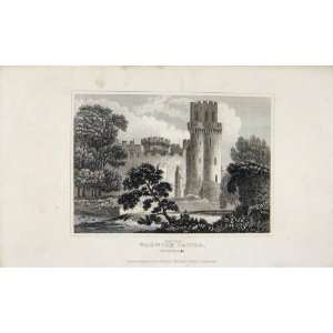  C1845 Warwick Castle Warwickshire Dugdale Old Print