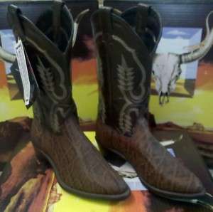 Abilene Mens Brown Elephant Boots. Made in USA.  