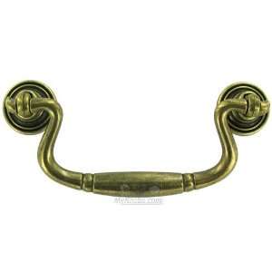 House of knobs    3 3/4 centers drop pull in antique bronzed