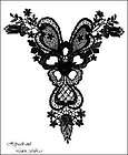   BLACK Venise Guipure Lace APPLIQUE motif Bridal/dance dress TRIM ABk 6