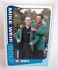 MIKE WEIR / TIGER WOODS All Sports Magazine 2003 MASTERS card