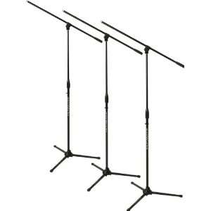  Ultimate Support 3 Pack MC 40 Mic Stand & Boom Black 