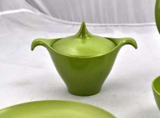 Lot of 18 Lenotex Olive Green Avocado Melmac Serving Bowl Cups Plates 