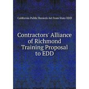  Contractors Alliance of Richmond Training Proposal to EDD 