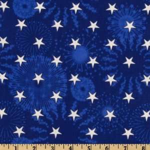  44 Wide Patriots Stars White/Royal Fabric By The Yard 