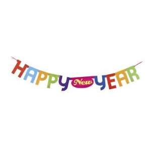  Happy New Year Bright Jointed Banner   Party Decorations 