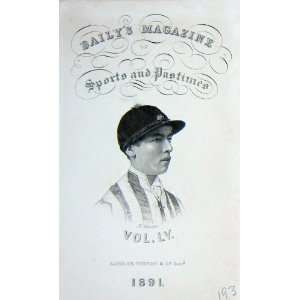  1891 Jockey Allsopp Frontispiece Portrait Sportsman