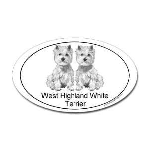  West Highland White Terrier Pets Oval Sticker by  