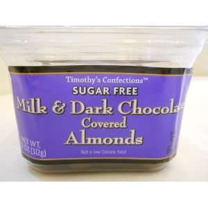 Timothys Confections Sugar Free Milk & Dark Chocolate Covered Almonds 