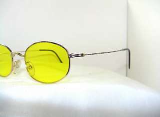 AFTER SIX ORIGINAL OVAL FRAME IN GOLD & GREY MARBLE WITH BRIGHT YELLOW 