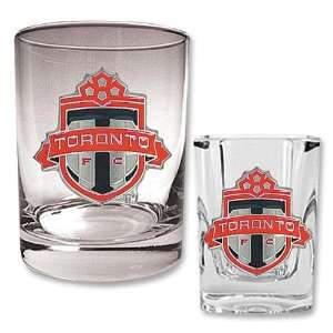  Toronto FC Rocks Glass and Square Shot Glass Set Kitchen 