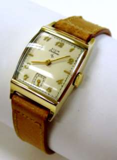 Vintage ELGIN 10K GF 17J DuraPower Deluxe Wrist Watch in Original Box 