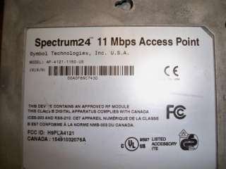Symbol Spectrum24 11Mbps Access Point AP 4121 1150 US 1  