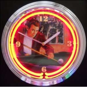  James Dean Billiards Neon Clock