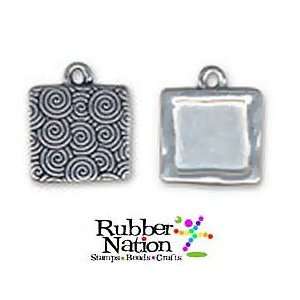   Pendants SILVER SQUARES 18mm Altered Art Blanks Arts, Crafts & Sewing