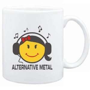  Mug White  Alternative Metal   female smiley  Music 
