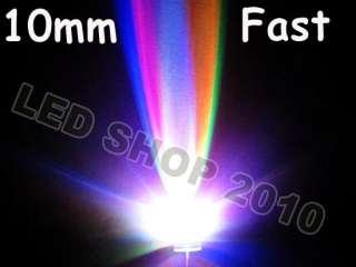 20 pcs 10mm Fast RGB Red Green Blue Flash Rainbow MultiColor LED Free 