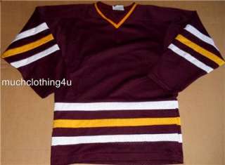   HOCKEY jersey GOPHERS bulldogs DULUTH maroon GOLD small S wcha  