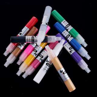 12 Colors Nail Art Polish 3D Paint Pen UV Gel Acrylic  