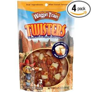 Waggin Train Twisters Dog Treats, Cheese and Chicken, 3.5 Ounce 