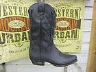 LOBLAN 206 Black Waxy Leather Mens Cowboy Boots Classic Hand Made 