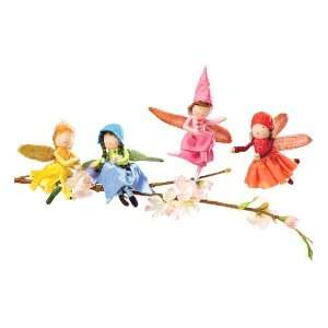 Blooming Mini Fairy Posable Dolls with Iridescent Wings 