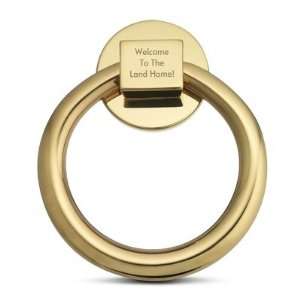    Personalized Baldwin Brass Ring Door Knocker Gift