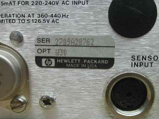HP 436A Power Watt Meter w/ opt W30  